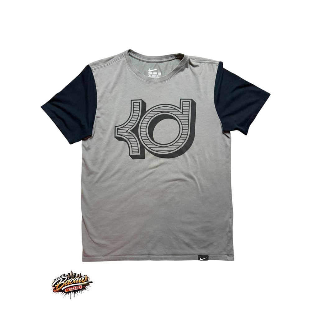 Nike KD Kevin Durant Dri-FIT Basketball T-Shirt Grey Black Men's Medium